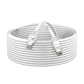 Cables Direct Online Cat5e 25FT Network Ethernet Patch Cable, 350Mhz Internet Wire, Compatible with PC, Laptop, Modem, Router, TVs, Printer Cord, Consoles for Home and Office, White