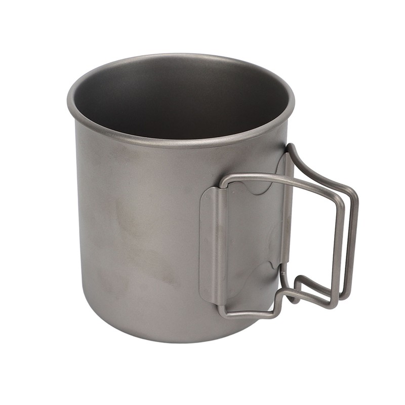 Titanium Mug 500ml Rounded Edge Design Lightweight Portable Mug with