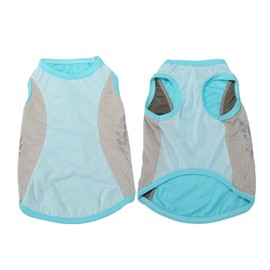 RIOSTUDIO Plain Tank Top for Dogs (Sizes S - 11XL) Mesh, Cool Feel, Reflective Function, Heat Protection, Dog Clothes, Spring, Summer, Small Dogs, Medium Dogs, Large Dogs (1) Milky Blue, 2XL