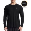 Roadbox Men's Long Sleeve Workout Running Shirts, Quick Dry Moisture