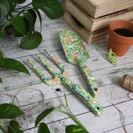 Fork and Trowel Garden Tool Set - William Morris Jasmine Design