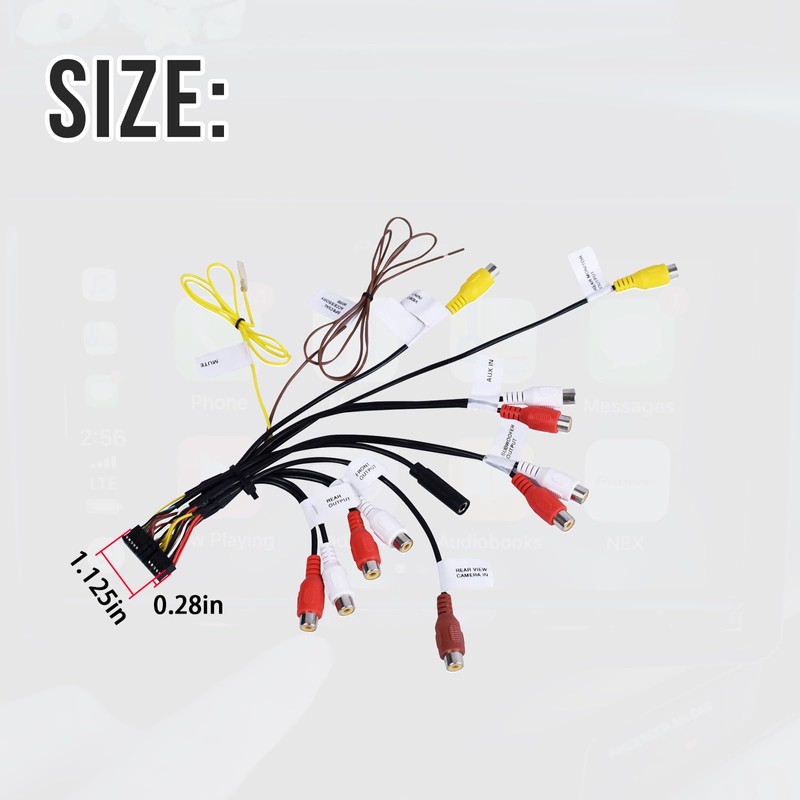 SeDeplacer 24Pin AV-RCA Harness XT91909 Compatible with Pioneer AVH-W4400NEX,AVH-W4500NEX,AVIC-W6400NEX,AVIC-W6500NEX,AVIC-W6600NEX(CDP1803),for Select