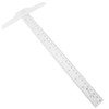 RLECS Plastic Transparent T Ruler T-Square 30cm / 12" Double