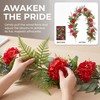 Quixem Patriotic Garland 60 Inch Wire Base Red White Blue
