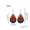 Leopard Orange and Black Paw Print Earrings - Game Day