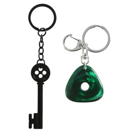 Key and Seeing Stone Keychains Matching Set Button Eyes Merchandise Stuff Horror Movie Cartoon Cosplay Accessories For Coraline