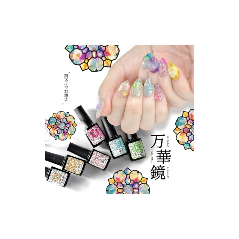 (【万華鏡】【02】)万華鏡 ジェルネイル 夏に活躍する 大粒 キラキラホログラムジェル 乱切りホログラム カラージェル ネイルジェル カラージェルネイル ＜ネイル工房公式＞