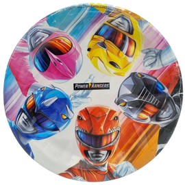 BeenSmile, 8 Power Rangers 23 CM Plates, Disposable Children's Birthday Party Plates, Themed Party Decoration Items
