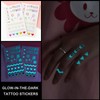 KASESSS 15 Blätter Mini Tattoos Leuchten im Dunkeln, Temporäre Tattoos,