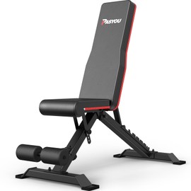 PASYOU Adjustable Weight Bench Press - 700lbs Load Foldable Workout Bench, Full Body Strength Training Benches for Home Gym (9x4x3 Positions)