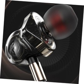 KICHOUSE Driver Unit Earbuds with Microphone Wired Metal Headphones for Sports Stereo Sound Braided Cable Deep Bass Compatible with Mobile Devices Black