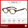 Breaksun Retro Oval Glasses for Women Men Small Face Cat-eye
