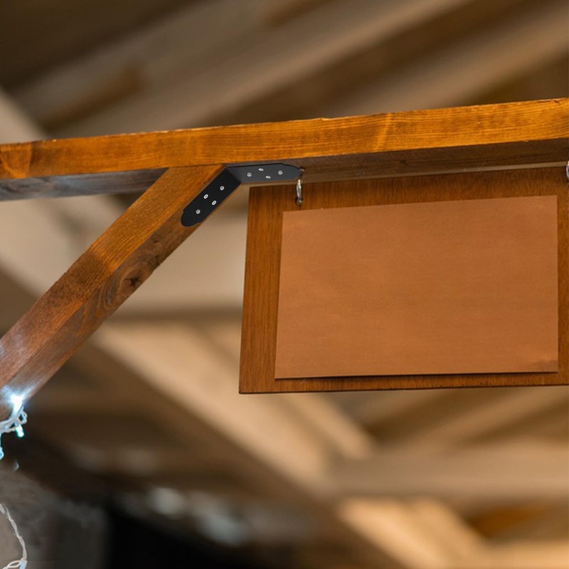 2 Pcs Flush Inside 45-Degree Angle Bracket, 3" Width Heavy