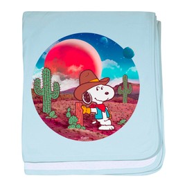 CafePress Snoopy Space Cowboy Baby Blanket, Super Soft Newborn Swaddle