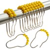 Shower Curtain Hooks Rings Stainless Steel Acrylic Roller Ball Glide
