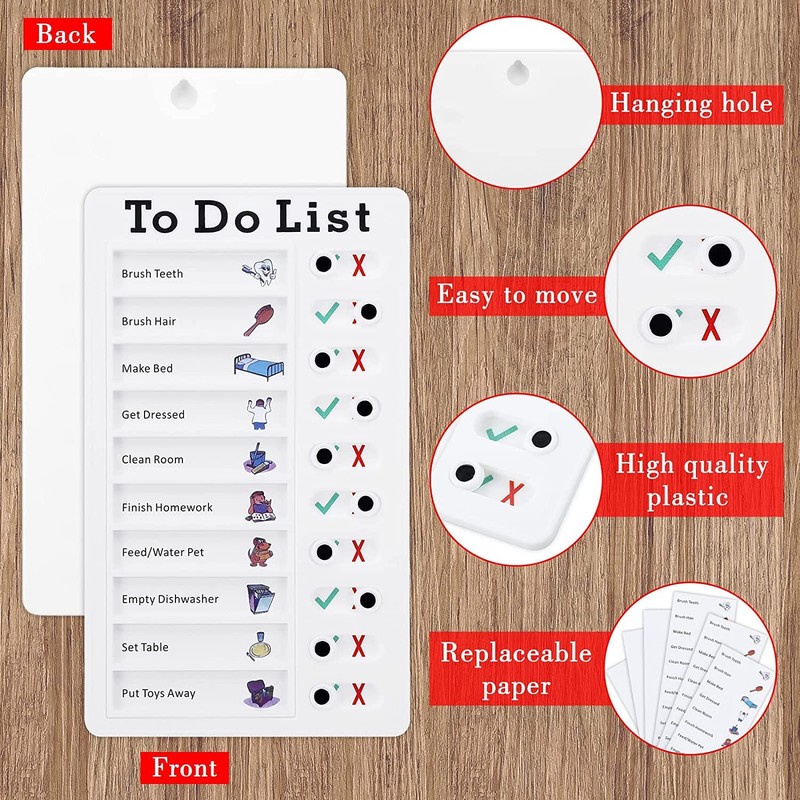 MEISO 2 Pack To Do List Checklist Board, Chore Chart