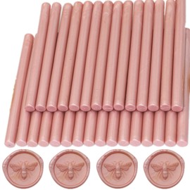 Wax Seal Sticks Rose Gold, 30pcs Glue Gun Wax Sealing Sticks for Wax Seal Stamp, Mini Wax Seal Gun Sticks Suit for 0.28'' Glue Gun Great for Wedding Invitations (Rose Gold)