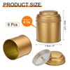 sourcing map 6 Pcs Tea Tins Canister with Airtight Double