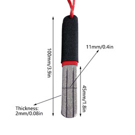 Fish Hook Sharpener, Sharpening Stone for Fishing Hooks, Grinding Stone Double Sided Fishing Hook Sharpener, Portable Grinding Tool for Fishing with Handle and Hanging for Outdoor Fishing - Blue