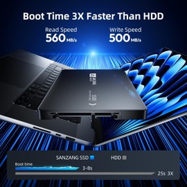 SAN ZANG MASTER 2.5 Inch SATA SSD 2TB Internal Hard Drive, SATA III 6Gb/s, Up to 560MB/s Read, 500MB/s Write, 3D NAND, Compatible with Laptops and Desktops, S500