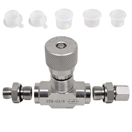 Adjustable Hydraulic Flow Control Valve G3/8 L08 STB-G3/8 High Pressure Restrictor Valve for 1-2 Ton Mini Excavator with Swivel Connectors, Compatible with AGT, Kubota, Bobcat-Smooth Speed Adjuster