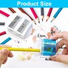 DOETYD 4pcs Pencil Sharpener 4 Color Dual Holes Manual Sharpener