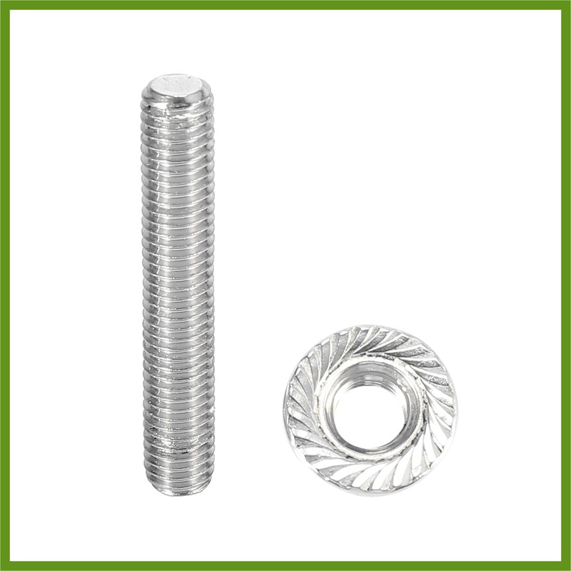 HOPESPANNER 16pcs Stainless Steel Exhaust Manifold Bolt Stud Hardware for