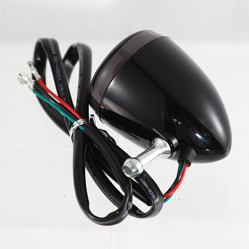 Front Gloss Black Bullet Smoked Turn Signals For Harley 2004-2013