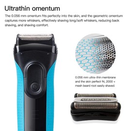 32B/21B Razor Blade Set Replacement Shaver Head w/Plastic Sealed Packaging Replacement for B-raun Razor 3 Series