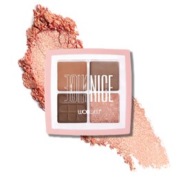 Wirwody Eyeshadow Palette, 4 Colors, Mini Palette, Mat, Lurex, Portable, Pocket Size, For Beginners, Eyeshadow, Fade-Resistant, Good Color, Free Combination, Compact, Makeup, Makeup, 0.3 oz (8 g