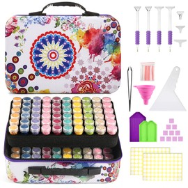 POLRAI Diamond Painting Storage Containers 120 Slot Diamond Painting Accessories, Diamond Art Accessories and Tools for DIY 5D Diamond Art Craft Jewelry Bead Rhinestones Organizer…