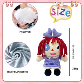 POPOYU Digital Ragatha Plushies Stuffed Kinger Ragatha Plushie Doll,The Amazing Circus Gangle Caine Plush Toys,Cute Soft Stuffed Figure Plush Doll for Kids Boys Girls TV fans Birthday Gifts