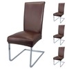 WENZMOC PU Leather Dining Chair Covers Removable 100% Waterproof Chair