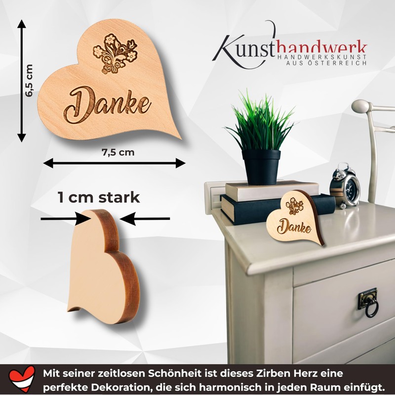 sagl.tirol Mini pine heart in high-quality packaging (thank you)