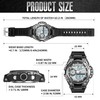 PINIDOUS Men's Waterproof Military Tactical Watch with LED Alarm, Stopwatch,