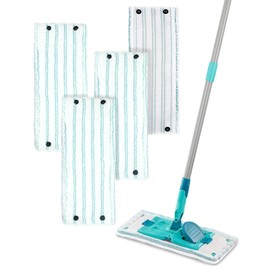 ePicsoa Pack of 4 Mop Covers for Leifheit Combi/Clean Twist M Micro Duo, Microfibre Mop Cover Set, Floor Mop Replacement Cover, Machine Washable, Suitable for All Floors (42 x 15.5 cm)