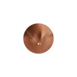 TINGN Initial Heart Gold Necklaces for Women, 14K Gold Plated Initial E Necklace Dainty Heart Necklaces Initials Necklace Birthday Gifts for Womens Jewelry Gifts for Women