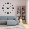 3D DIY Luminous Dial Drill-free Acrylic Frameless Silent Wall Clock