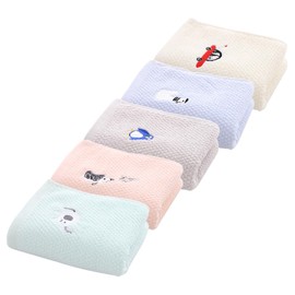 IWOWHERO Soft Cotton Face Towels for Kids 5 Pack Absorbent Hand Towels Children Washcloths Soft Comfortable Perfect for Face Washing