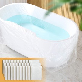 YULONG Lab 30 Pcs Disposable Bathtub Liner Large (102x47'), Bathtub Cover Liner, Bathtub Liners，Large Tub Liner for Travel and Household Portable Bathtub Plastic Bag