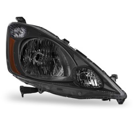 AKKON - Fit 2009 2010 2011 2012 2013 2014 Honda Fit Iron Grey Housing Halogen Headlight Headlamp OE Style Passenger Right Replacement