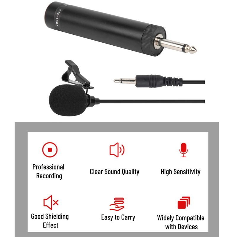 LiebeWH Lavalier Microphone, Lapel Saxophone, Wired Professional Musical Instrument Accessories