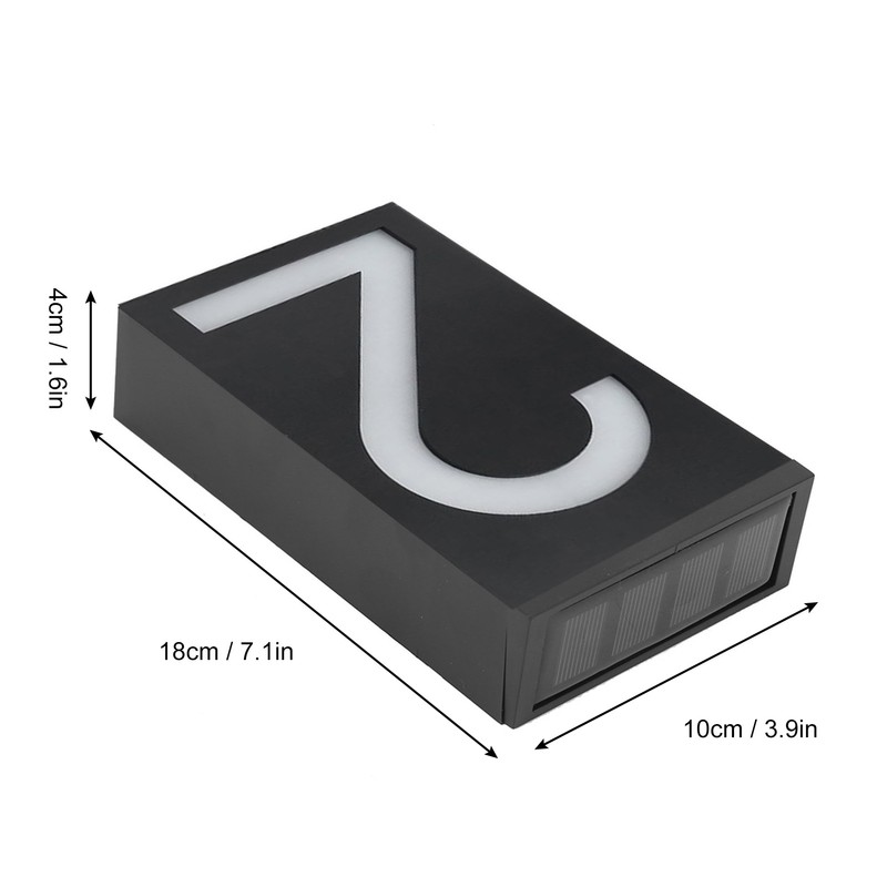 Outdoor Solar Power LED Number Sign Light House Hotel Store