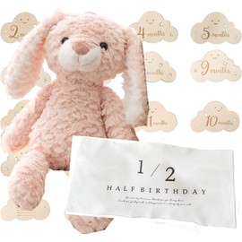 JP-SAKURA [Genuine] Photography Set Included, First Toy, Bear, Japanese Inspected Baby, Plush, My Baby List, Newborn, Gift (Rabbit+Tapestry)