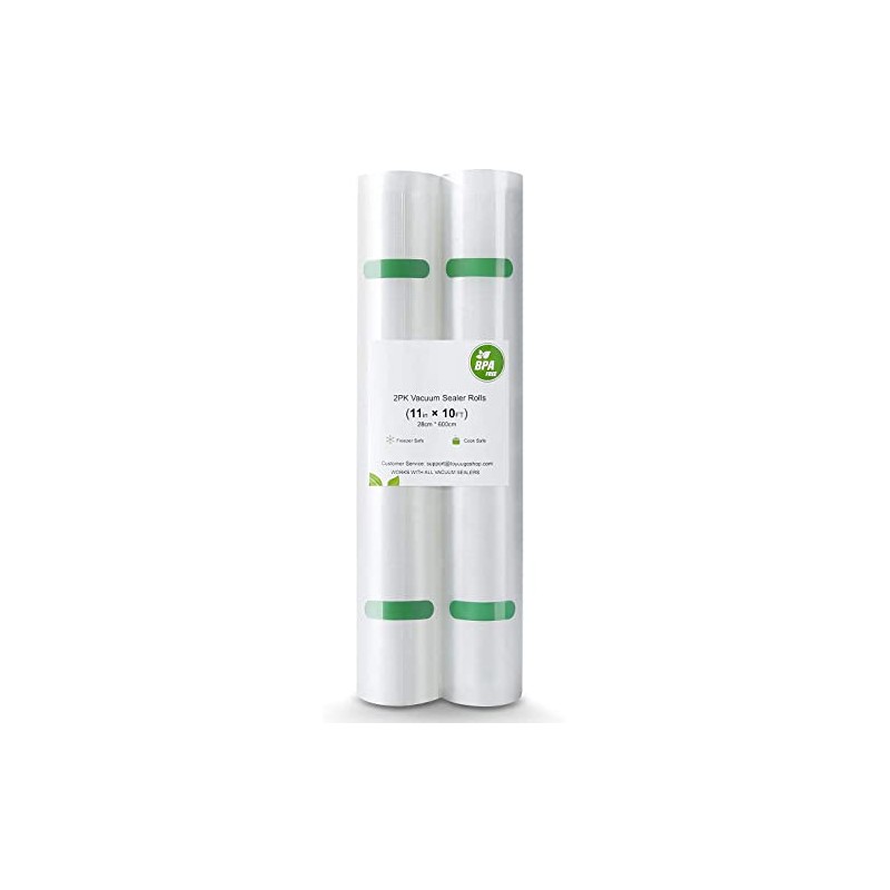 Vacuum Sealer Bags for Food, 2 Rolls 11x50