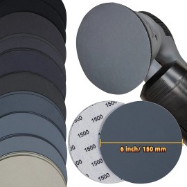 20PCS 6 in Wet Dry Sanding Discs 600-10000 Grit Random Orbital Sander Sandpapermaterial: Silicon Carbide, grit: 4000, size: 150mm