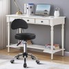 KKTONER Rolling Stool with Mid Back Height Adjustable Chair PU
