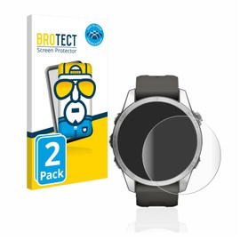 BROTECT Pack of 2 Full Cover Screen Protectors for Garmin Fenix 7S Pro Solar (42 mm) Full Screen Protector Film [3D Curved, Crystal Clear]