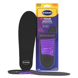Dr. Scholl's® Love Your Sneakers Full Length Insoles, All-Day Comfort for Slip on & High Top Sneaker, Prevent Discomfort, Arch Support, Absorb Shock, Trim Insert to Fit Shoe, Women Size 6-10, 1 Pair
