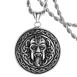 DXIUORF Stainless Steel Satan Devil Necklace for Men Women Evil Demon Horn Skull Day Satan Baphomet Goat Bull Head Raven Pendant Gothic Jewellery Gift, Stainless Steel Zinc, No Gemstone